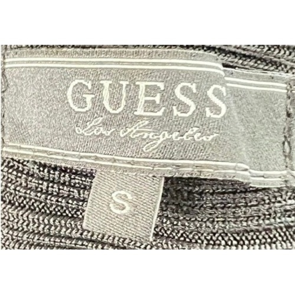GUESS Black Heavy Knit Bodycon Bandage Skirt Cyber Sleek Minimalist Small - Picture 4 of 9